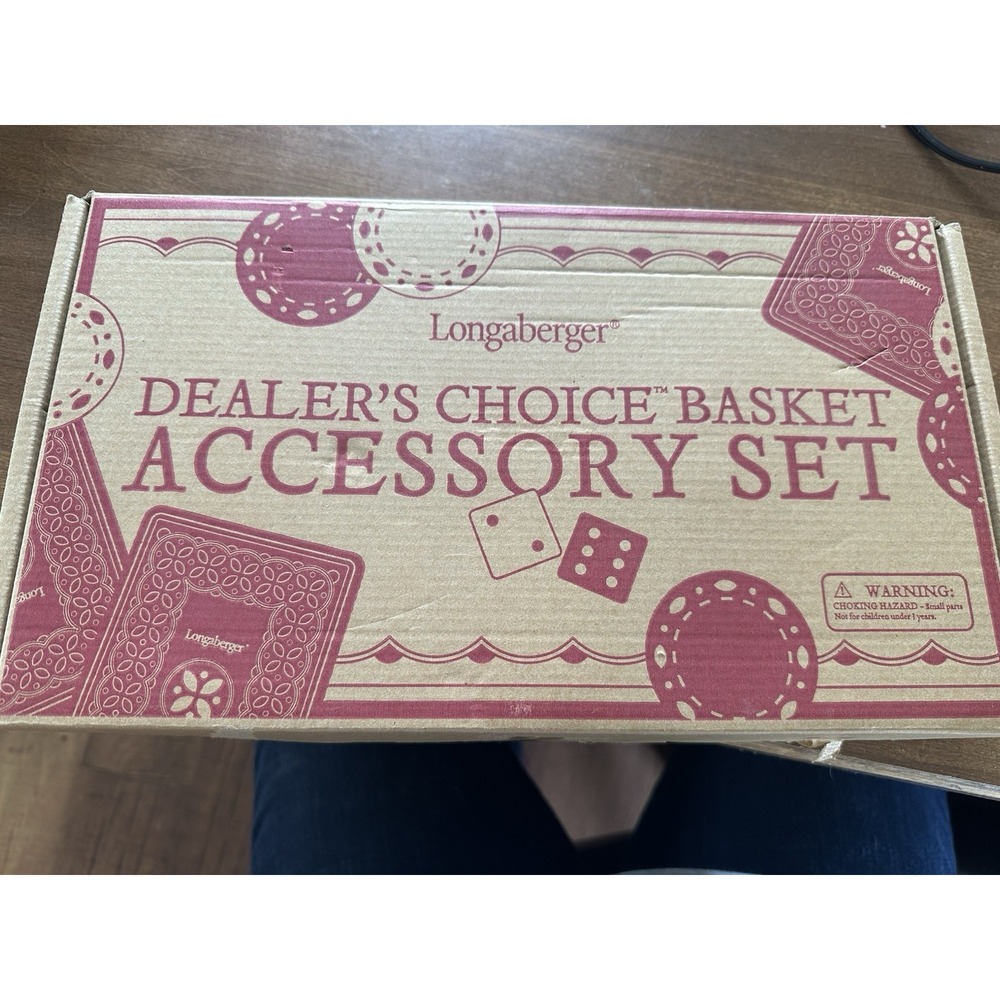 Longaberger Dealer's Choice‎ Basket Chips And Dices Accessories, New open box